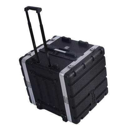 10U 19 ইঞ্চি ABS Amp র্যাক ফ্লাইট কেস হেভি ডিউটি ​​টুইস্ট ল্যাচ